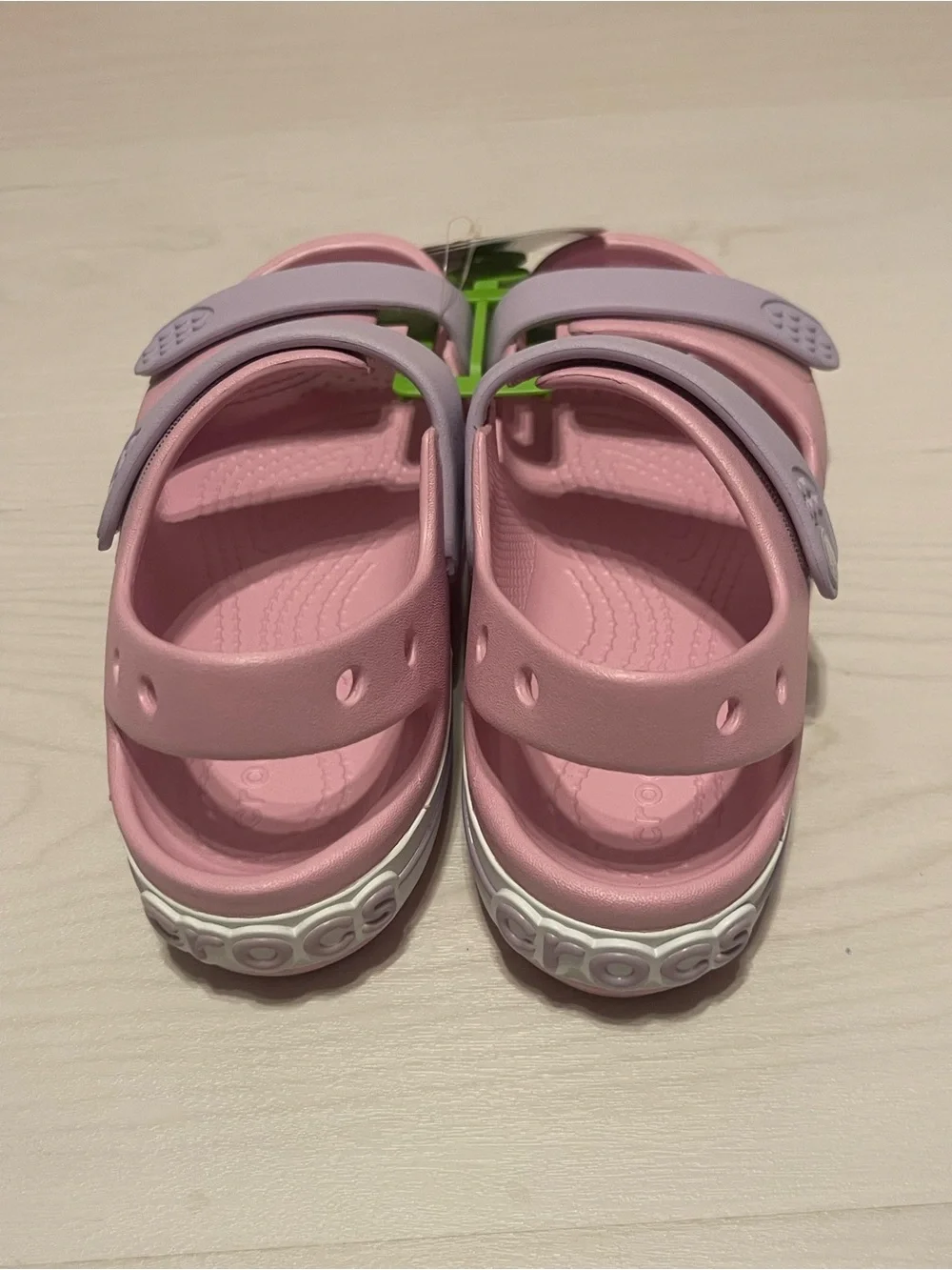 CROCS Pink Sandals with Lavender Straps